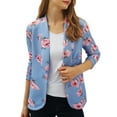 thumbnail image 1 of Doublju Womens 34 Shirring Sleeve One Button Casual Blazer Jacket With Plus Size, 1 of 5