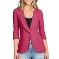 thumbnail image 1 of Doublju Womens 34 Shirring Sleeve One Button Casual Blazer Jacket With Plus Size, 1 of 5