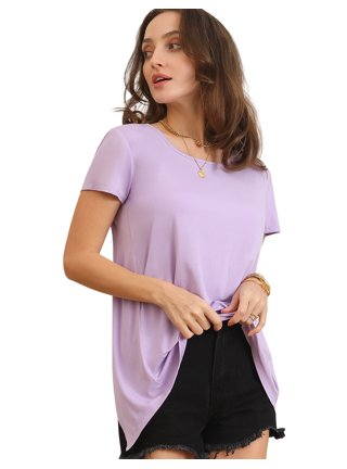 Divided H&M Top Womens 14 Shirt Purple White Polka Dot Long Sleeve Button  Collar