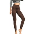 thumbnail image 1 of Doublju Womens Fleece Lined High Waist Ankle Length Female Leggings, 1 of 3