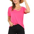 thumbnail image 1 of Doublju Womens Scoop Neck Asymmetric Strap Modal T-Shirt With Plus Size, 1 of 4