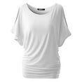 thumbnail image 1 of Doublju Womens Short Sleeve Dolman Drape Loose Fit Tunic Top(Plus Size Available), 1 of 5