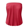thumbnail image 1 of Doublju Wowen's Solid Natural Pleated Tube Top (Plus Size Available), 1 of 3