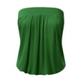 thumbnail image 1 of Doublju Wowen's Solid Natural Pleated Tube Top (Plus Size Available), 1 of 3