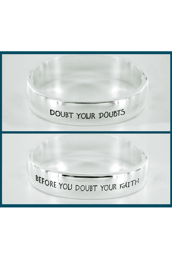 Doubt Your Doubts - Ring - Etched Silver