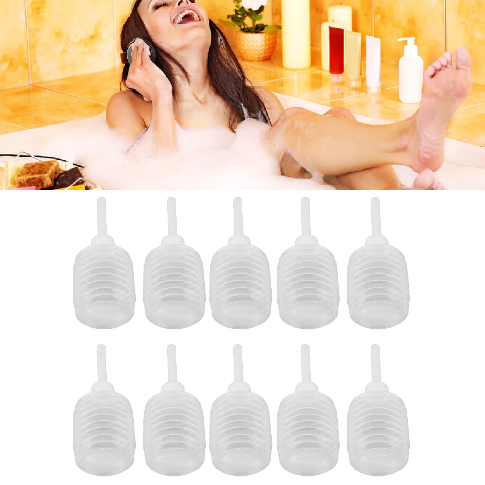 Douche Applicator, Disposable Ergonomic Flexible 10pcs Vagina Douche Bottle Portable For Home