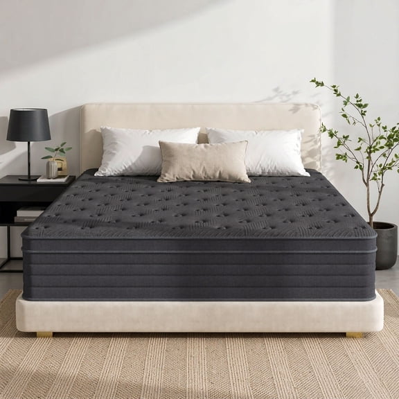 Doudter 12 inch Queen Mattress in a Box,Gel Memory Foam Hybrid Mattress with Individually Wrapped Pocket Coils,Medium Firm,Pressure Relief,Cooling Sleep Support