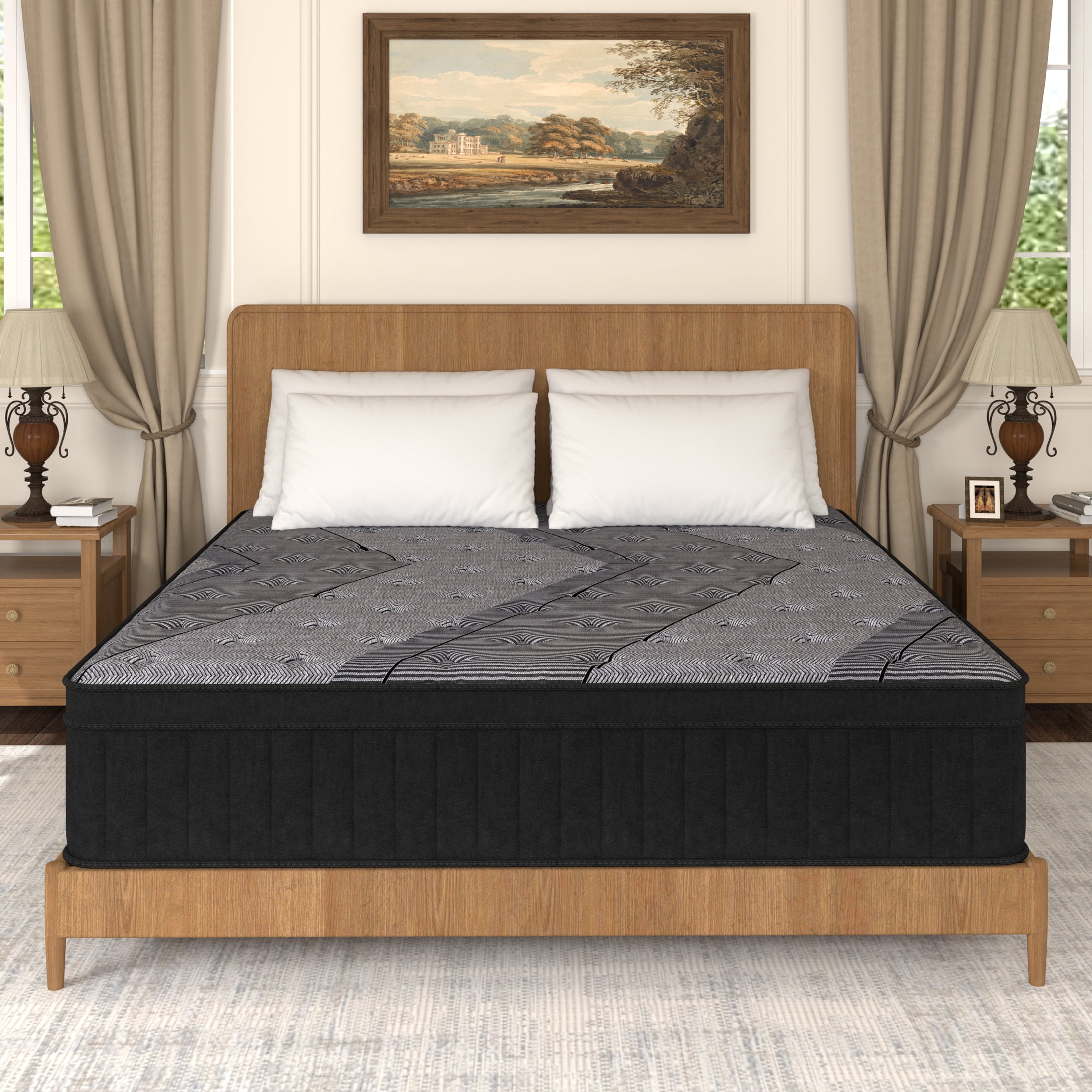 Doudter Queen Size Mattresses 12 Inch, Medium Firm Hybrid Mattress ...