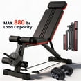 thumbnail image 1 of Weight Bench,Blacksmith Foldable Workout Bench with Leg Extension and Extended Headrest,880 LBS Capacity Incline Decline Bench for Home Gym Full Body Exercise, 1 of 8