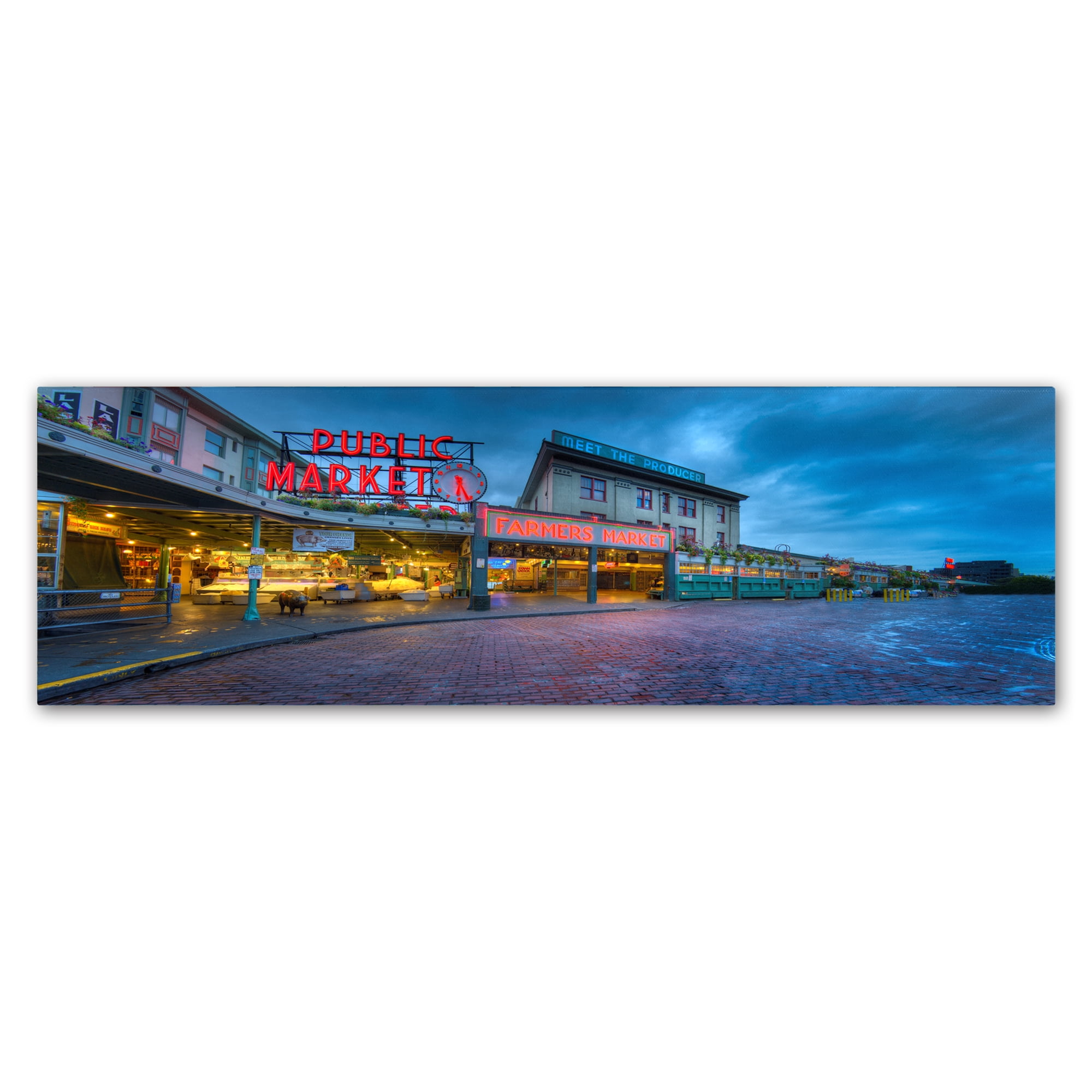 Doug Cavanah Pike Place Seattle Multi-Color Canvas Art