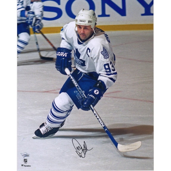 Doug Gilmour Toronto Maple Leafs Autographed 16" x 20" White Jersey Skating Photograph - Fanatics Authentic Certified