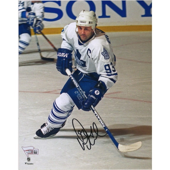 Doug Gilmour Toronto Maple Leafs Autographed 8" x 10" White Jersey Skating Photograph - Fanatics Authentic Certified