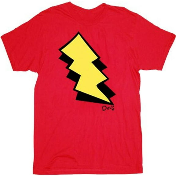Doug I am Skeeter Lightning Bolt Red Adult Costume T-shirt
