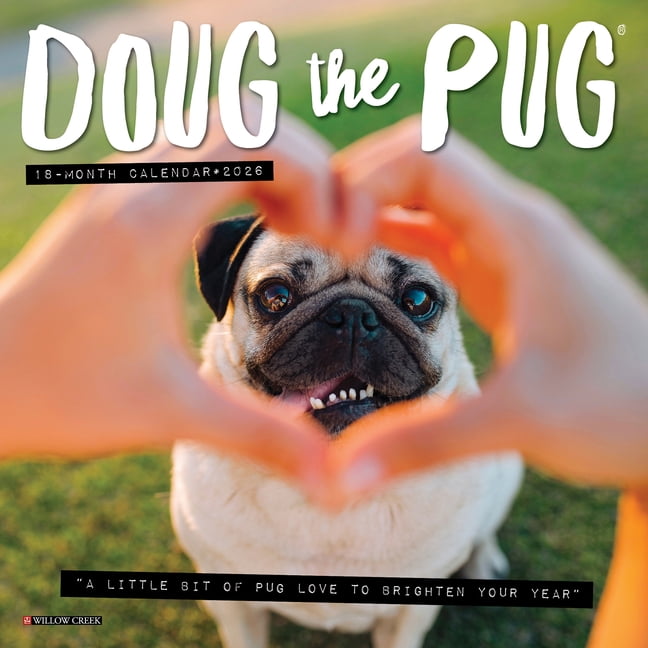 Doug the Pug 2026 Mini Wall Calendar, (Paperback)