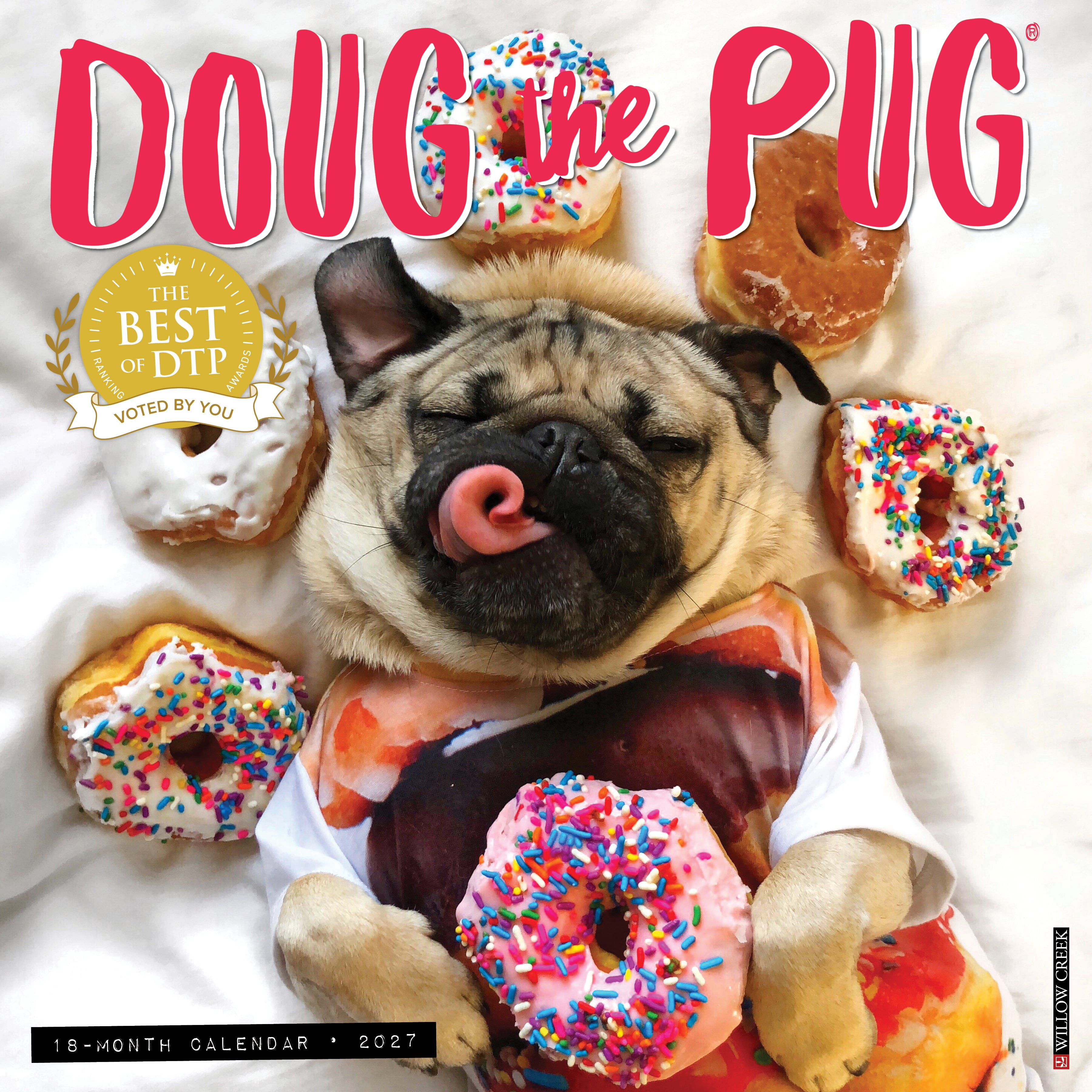 Willow Creek Press, Doug the Pug 2027 Wall Calendar