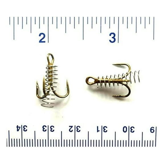 Dough Bait Treble Hooks - 2X Strength Bronze, Size 8 - Fishing Hooks for Carp, Catfish, and Freshwater Species - Chemically Sharpened, Hi-Carbon Steel