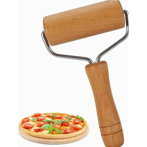 Dough Baker Roller T Shape Pastry Roller 3.7 * 7.4in Wooden Rolling Wood Pastry Pizza Roller Non Stick Wooden Rolling Pin Baking Kitchen Utensils for Pastry,Tortilla, Pizza,etc