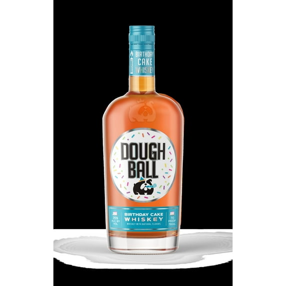 Dough Ball Birthday Cake Whiskey, 35% ABV, 70 Proof, 750ml Glass Bottle