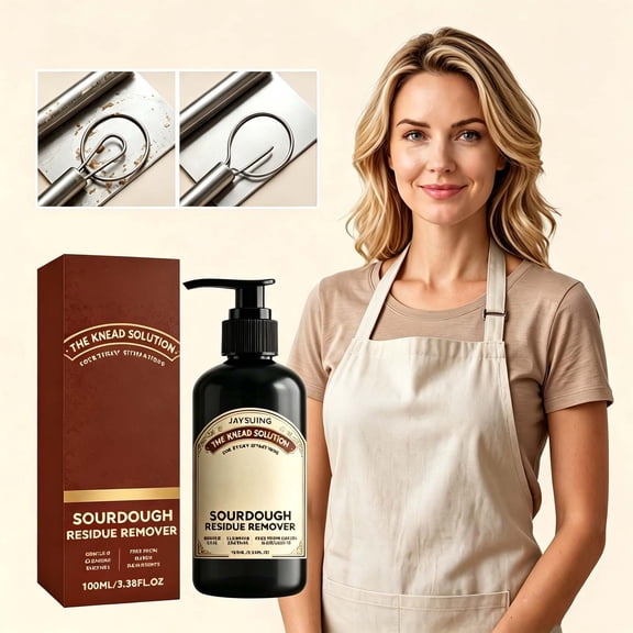 Dough Cleaner Kitchen Enzyme Cleaner for Starch and Gluten, Sink Safe Gentle on Hands, Dissolves Baked-On Dough Buildup for Sourdough and Home Kitchens