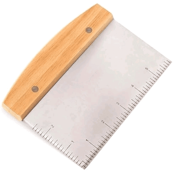 Dough Cutter for Bread and Pizza Dough - Stainless Steel Metal Griddle Scraper Chopper - Multipurpose Bench Scraper Kitchen Utensil for Flat Top Griddle - Commercial Quality$$Garden & Patio