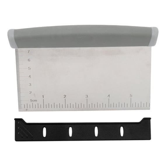Dough Cutter,Stainless Steel Sturdy Durable Comfortable Simple Operation Pastry Knife with Scale(Grey)