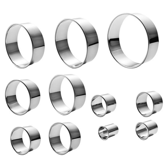 Dough Cutting Ring Roasting Pan Baking Cake Decorating Tools Mold Home Rings 11 Piece Set
