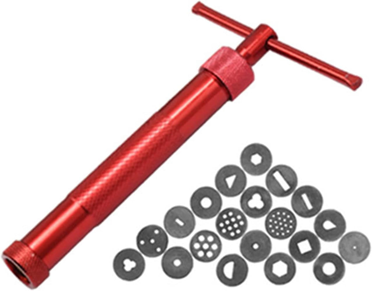 Dough Extruder Nonsliding Clay Extruder Ergonomic for Bakery Red