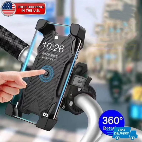ELARA- Universal Motorcycle Bike Bicycle Scooter Handlebar Cell Phone Holder Mount Gps