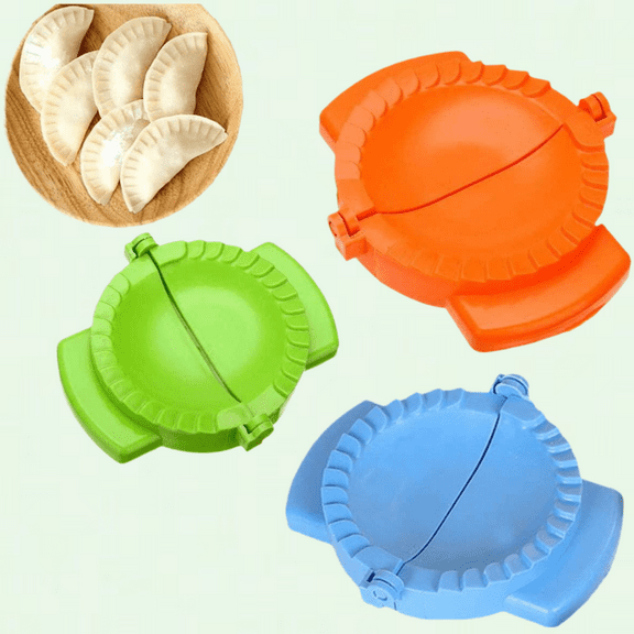 Dough Press Set, 3-Piece Dumpling Maker, Perfect for Dumplings, Calzones, Ravioli, Empanadas, Turnovers & Pierogis