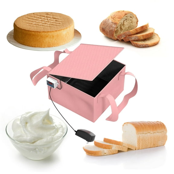 Dough Proofer Box with Precise Temperature Control | Bread, Pizza, Yogurt Fermentation | Odorless, Double-Sided Pad | 30x29x19cm Insulated Aluminum Pearl | Home Baking Accessory | Thermal