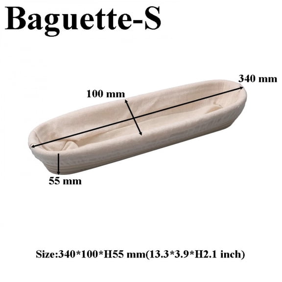 Dough Proofing Basket 3 Sizes Available Baguette Banneton Natural Rattan Basket Fermentation Baking Tools for Home Bakers