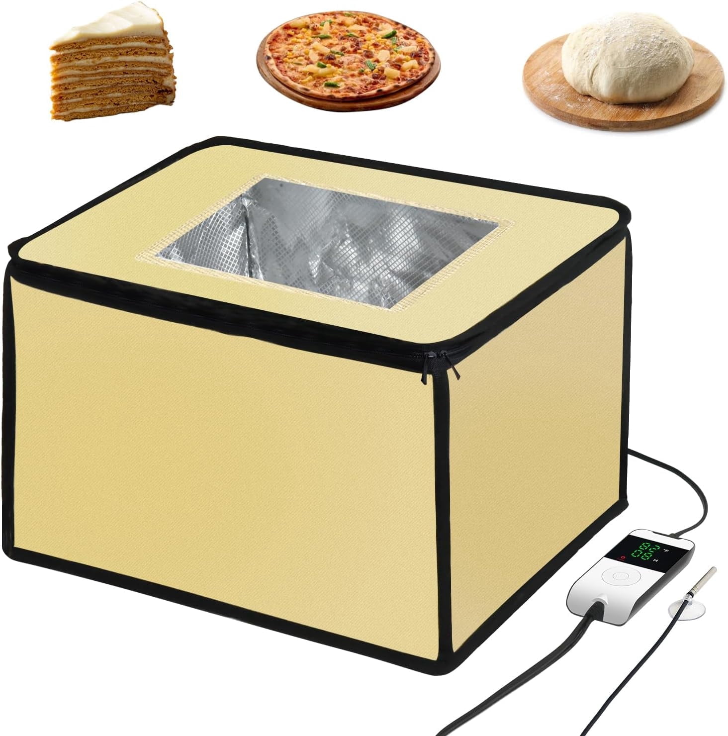 Dough Proofing Box, Dough Proofer with NTC Sensor Temperature & Timer ...