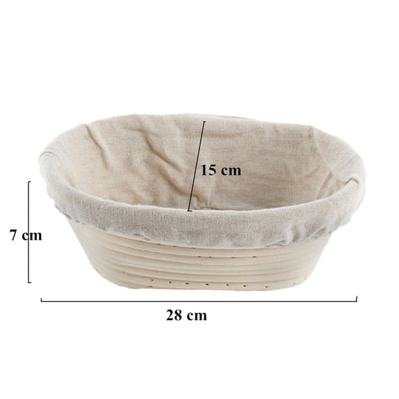 Dough Proving Basket Bread Proofing Basket Handmade Natural Rattan Round Oval Banneton Holder