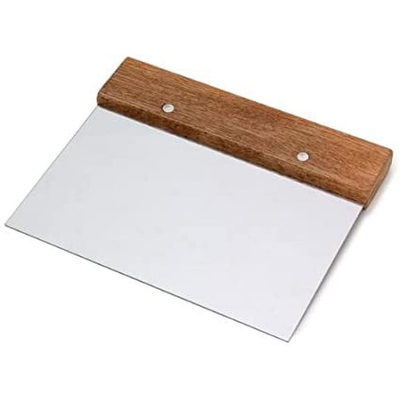 Dough Scraper, 7" Blade with Wood Handle