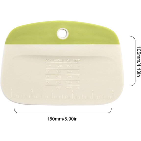 Dough Scraper Bench Scraper， Soft Dough Divider, Baking Cutter Tool ,Cast Iron Skillet Cleaning Scrubber, Non-Slip Bakeware Decorating Tools Sculpting & Modeling Tools(1pc - LI -Green )