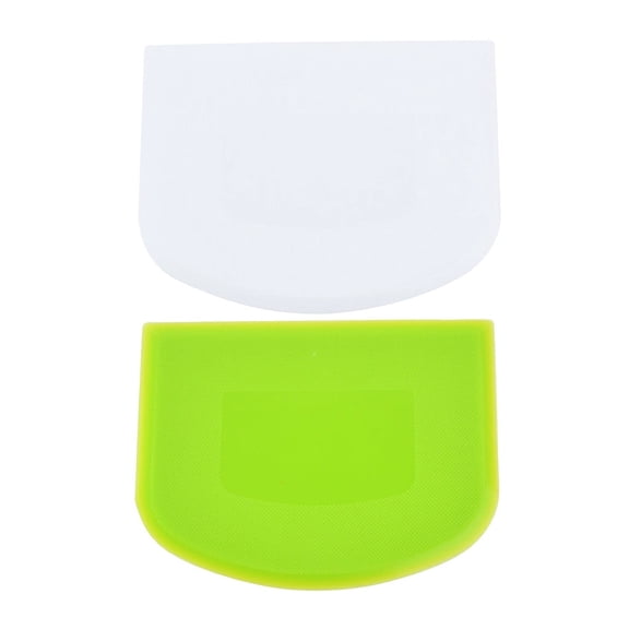 Dough Scraper Bench Scrapers,Plastic Flexible Baking Scraper for Sourdough,Sharp Edge Cake Scraper,Non-Slip Bread Dough Cutter,Sculpting & Modeling Tools for Kitchen,Green(4.7x3.7")(Green)