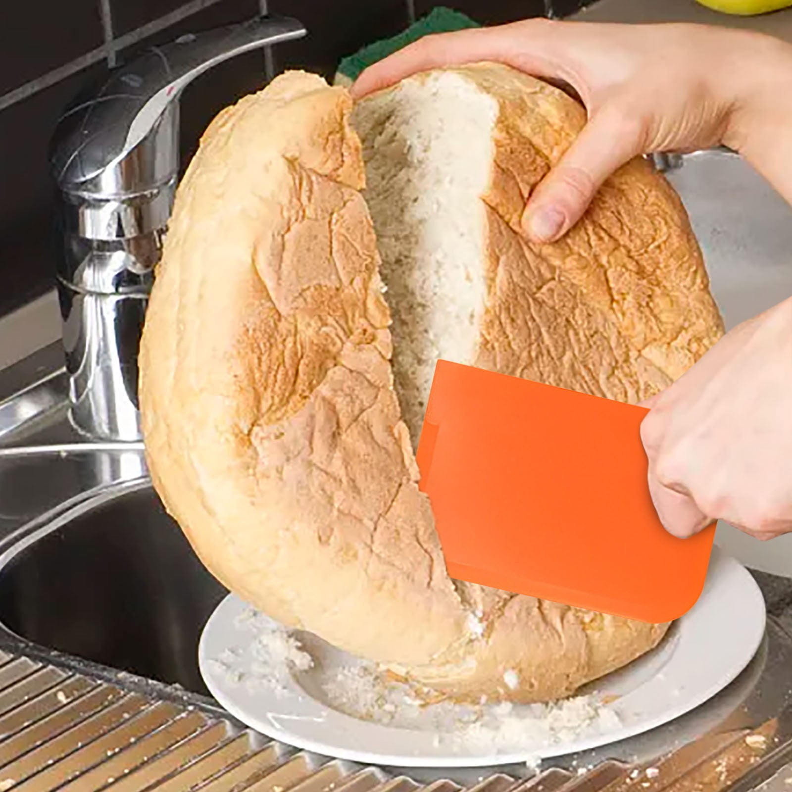 Dough Scraper Bowl Scraper ，Food safe Plastic Dough Cutter， Flexible