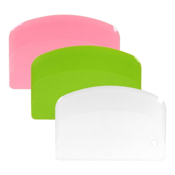 Dough Scraper Bowl Scraper, Pastry Scraper Plastic Table Top Cutter for Baking Dough Bread Scraper, Cake Scraper - style:style1;