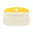 thumbnail image 1 of Dough Scraper - Flexible Silicone Bowl Scraper with Measuring Marks, Multifunctional Baking Tool for Bread Pizza Pastry Cutting （ Yellow ）, 1 of 8