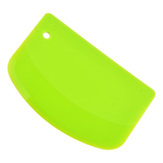 Dough Scraper, Plastic Bowl Scraper for Baking, Multipurpose Food Scraper for Dough, Cake, Pizza, Pastry - Green, Individual Opp Packaged