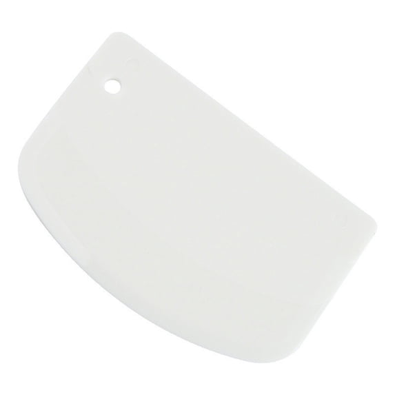 Dough Scraper, Plastic Pastry Scraper for Baking, Multipurpose Food Scraper for Kitchen, Baking Tool for Cake Decorating, Bread Making, Pizza Dough, White, 1PC