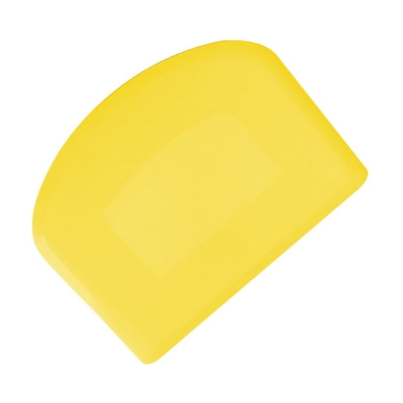 Dough Scraper Set, Flexible Bench Scraper Tool for Dough, Cake, Fondant, Icing and Baking Preparation(Yellow,11.8x9.3cm)