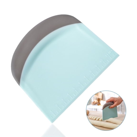 Dough Scraper Silicone Bench Scraper, Multi-Purpose Bowl Scraper for Baking & Cooking