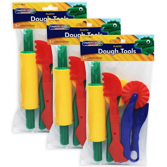 Creativity Street Dough Tools 5 Assorted Patterns 5" to 8" 5/Set 3 Sets (CK-9762-3)