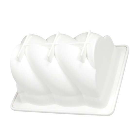 Dough Twists Shape Silicone Mold Baking Tool Mousses Cake Decorating Mold for Making Chocolate, Soap