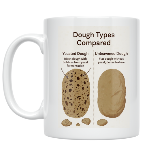 Dough Types Compared - Baking Enthusiast - 11 oz Ceramic Coffee Mug