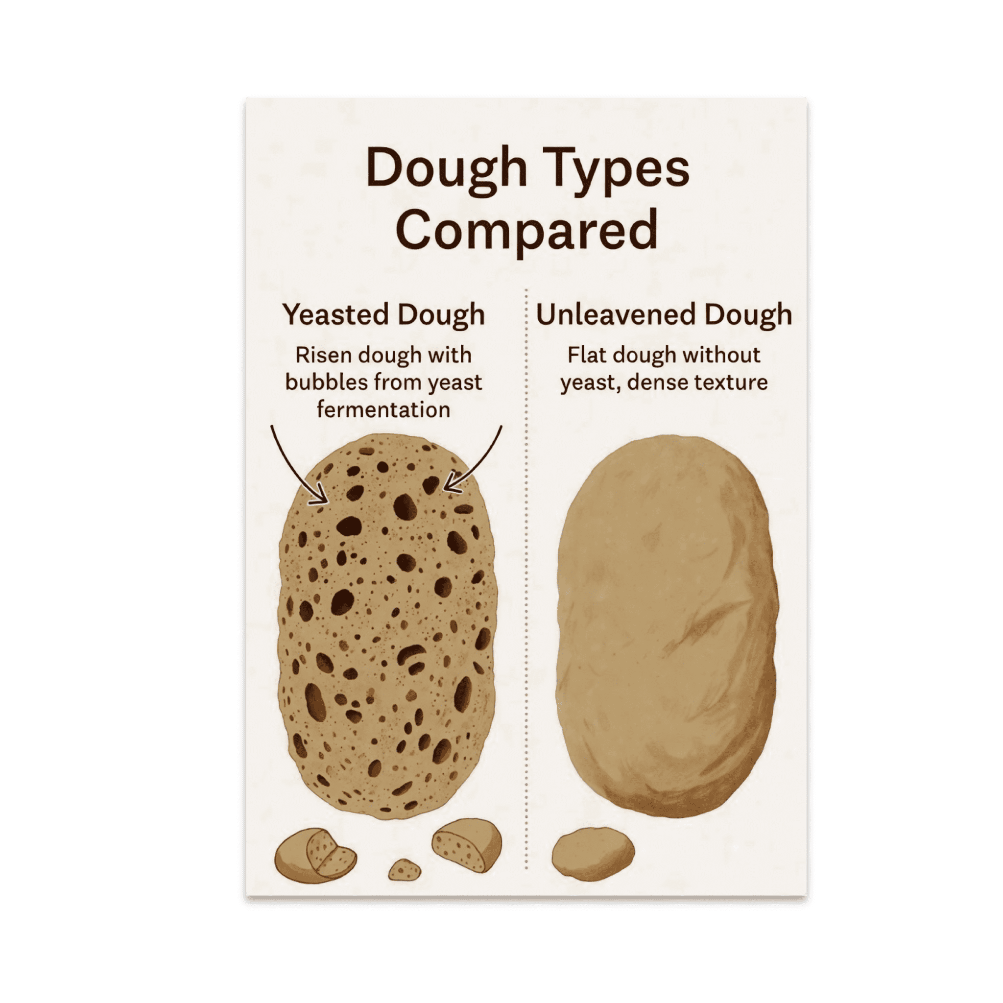 Dough Example Dough Types Compared Infographic - Baking Enthusiast - 13x19 Poster ...