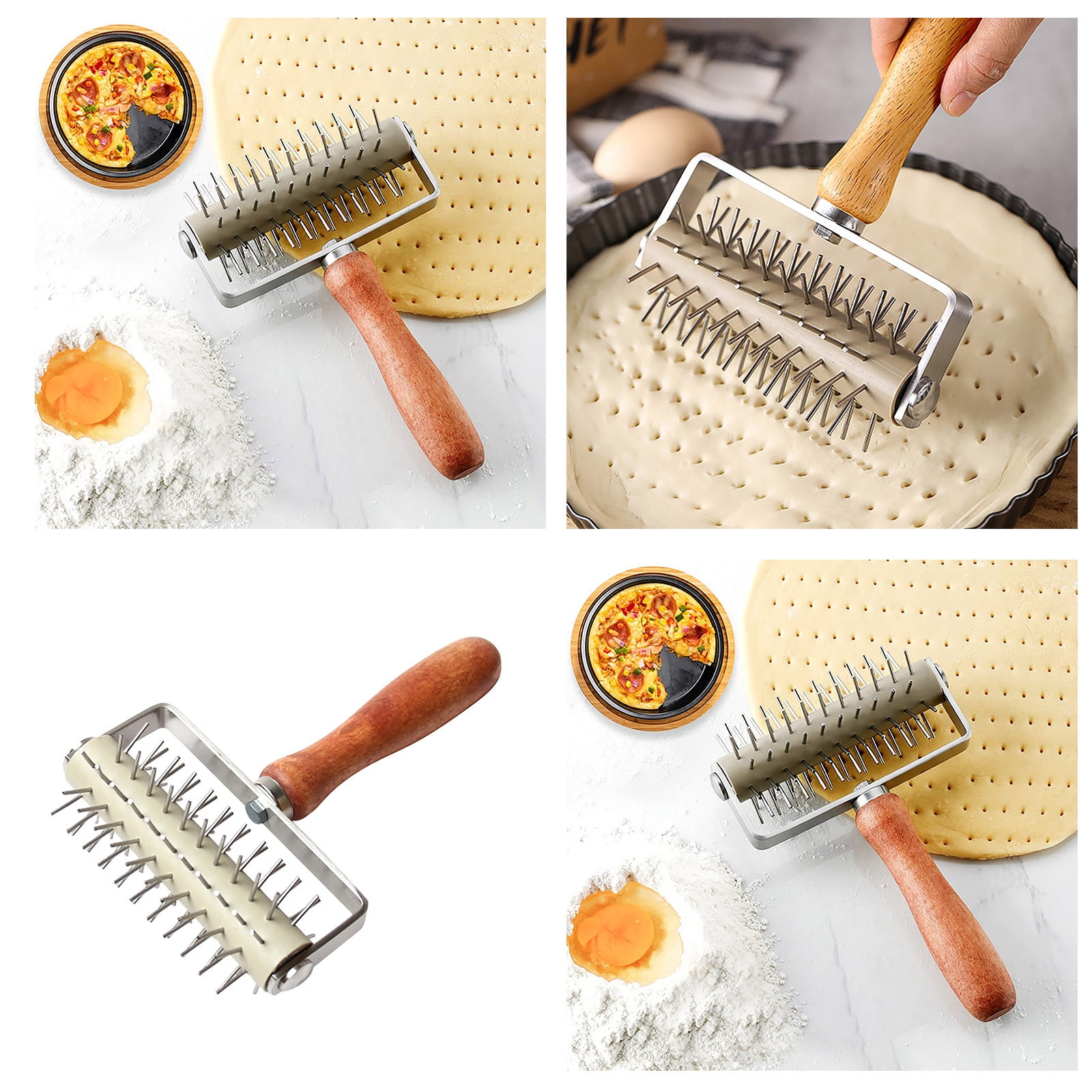 Dough With Stainless Steel Sturdy Pizza Docking Tool That Dough From