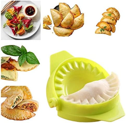 Dough press - dumpling mold maker - dumpling maker - Dough Press Pastry Gyoza Maker Samosa Pie Ravioli Mold Tool - kitchen tools - dumpling Wrappers -Mold Kitchen Accessories - Empanada press (GREEN)