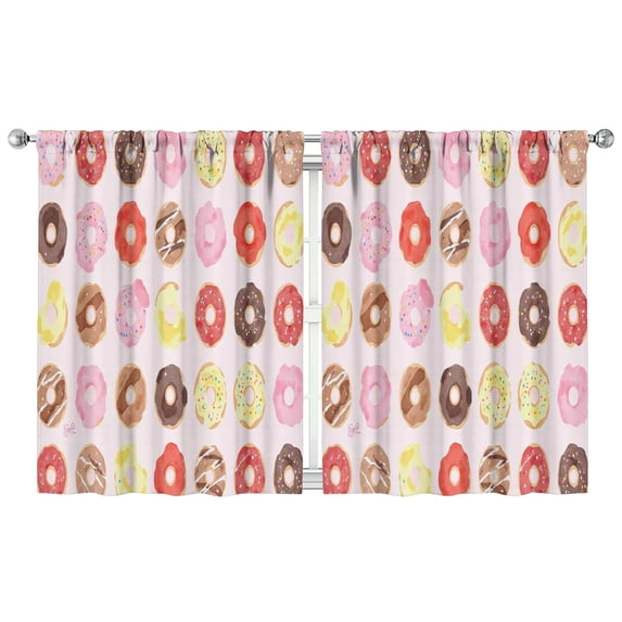 Doughnut (10)_8 Curtains-blackout Curtains Bedroom Decor Living Room Darkening Grommet Window Drapes 2 Panels Set 42"x 54"